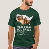 American Total Solar Eclipse 2024 USA MAP Foto T-Shirt (Vorderseite)