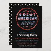 American Total Solar Eclipse 2024 Viewing Party Einladung (Vorne/Hinten)