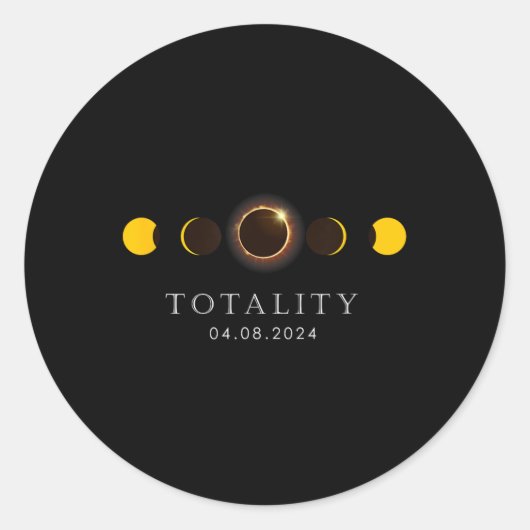 American Totality Solar Lunar Eclipse Runder Aufkleber (Vorderseite)