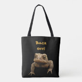 American Tote sagt "Back Off Animal Tote Bag" Tasche (Rückseite)
