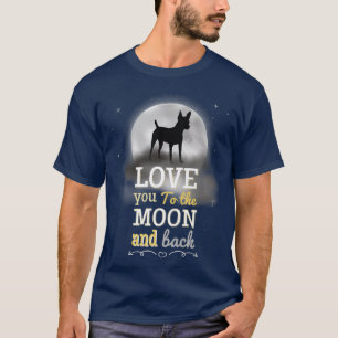American Toy for Terrier Dog Liebe to Moon Premi T-Shirt