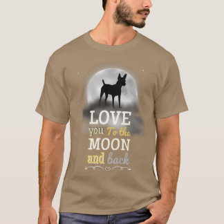 American Toy for Terrier Dog Liebe to Moon T-Shirt