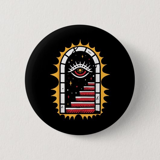 American Traditional Old School Tattoo Flash Tinte Button (Vorderseite)