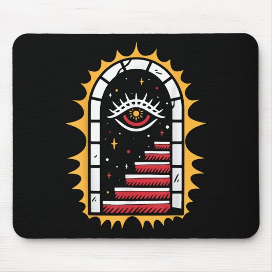 American Traditional Old School Tattoo Flash Tinte Mousepad (Vorne)