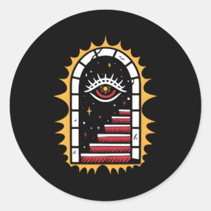 American Traditional Old School Tattoo Flash Tinte Runder Aufkleber