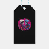 American Traditional Skeleton Holding Hands Tattoo Geschenkanhänger (Vorderseite)