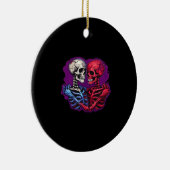 American Traditional Skeleton Holding Hands Tattoo Keramik Ornament (Rechts)