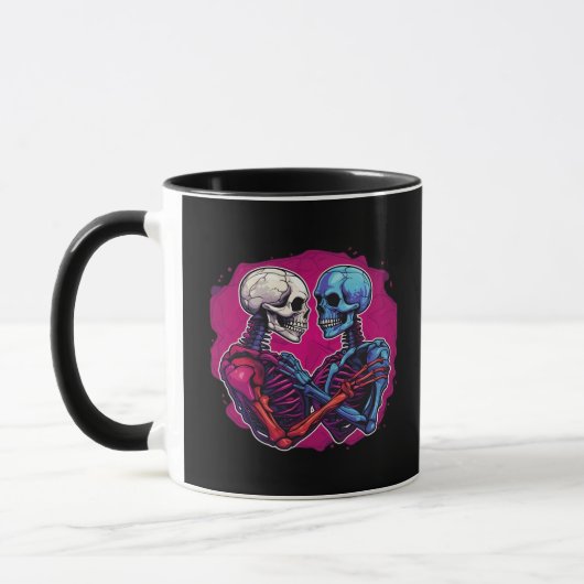 American Traditional Skeleton Holding Hands Tattoo Tasse (Links)