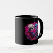 American Traditional Skeleton Holding Hands Tattoo Tasse (VorderseiteRechts)