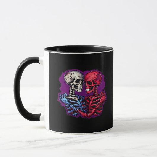 American Traditional Skeleton Holding Hands Tattoo Tasse (Links)