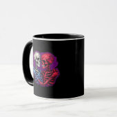 American Traditional Skeleton Holding Hands Tattoo Tasse (Vorderseite Links)