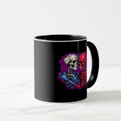 American Traditional Skeleton Holding Hands Tattoo Tasse (VorderseiteRechts)