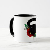 American Traditional Tattoo Blume Kettlebell Tasse (Vorderseite Links)
