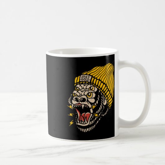 American Traditional Tattoo Gorilla Alternative Ol Kaffeetasse (Rechts)
