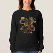 American Traditional Tattoo Old School Flash Tiger Sweatshirt (Vorderseite)