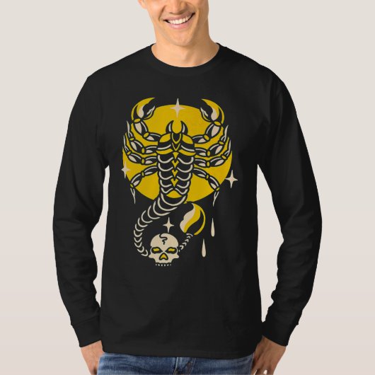 American Traditional Tattoo Scorpion Old School Fl T-Shirt (Vorderseite)