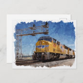 American Train Postcard Postkarte (Vorne/Hinten)