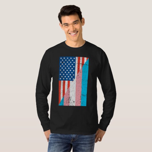 American Transgender Flag Transgender T-Shirt (Vorne ganz)