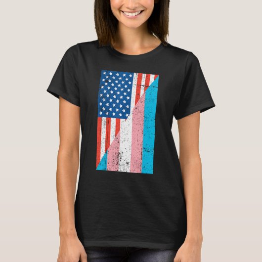 American Transgender Flag Transgender T-Shirt (Vorderseite)
