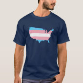 American transgender pride map T-Shirt (Vorderseite)