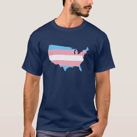 American transgender pride map T-Shirt (Vorderseite)