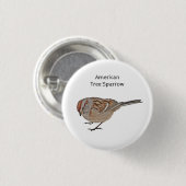 American Tree Sparrow Button (Vorne & Hinten)