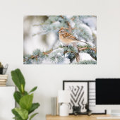American Tree Sparrow im Winter 2 Poster (Heimbüro)