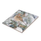 American Tree Sparrow im Winter Fliese (Seite)