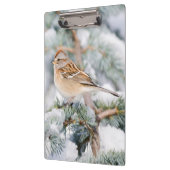 American Tree Sparrow im Winter Klemmbrett (Links)