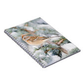 American Tree Sparrow im Winter Notizblock (Rechte Seite)