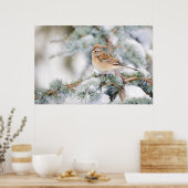 American Tree Sparrow im Winter Poster (Küche)
