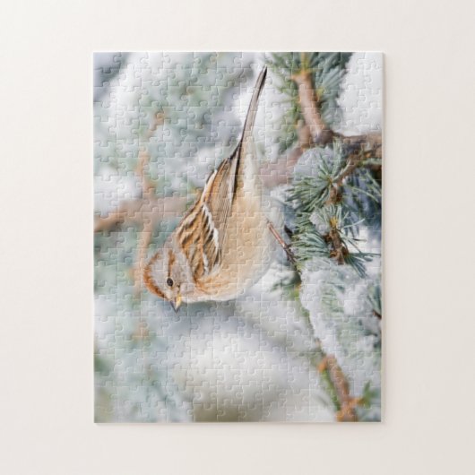 American Tree Sparrow im Winter Puzzle (Vertikal)