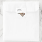 American Tree Sparrow Quadratischer Aufkleber (Tasche)