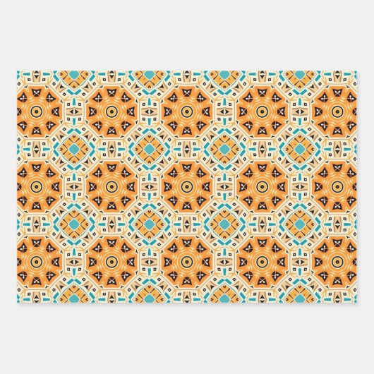 American Tribal Native Seamless Pattern Set No2 Geschenkpapier Set (Vorderseite)