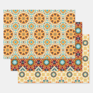 American Tribal Native Seamless Pattern Set No2 Geschenkpapier Set