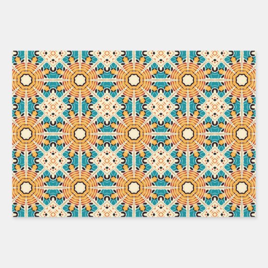 American Tribal Native Seamless Pattern Set No7 Geschenkpapier Set (Vorderseite)