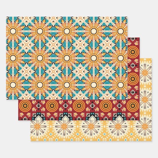 American Tribal Native Seamless Pattern Set No7 Geschenkpapier Set (Set)