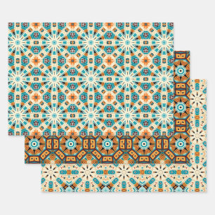 American Tribal Native Seamless Pattern Set Nr. 1 Geschenkpapier Set