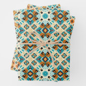 American Tribal Native Seamless Pattern Set Nr. 3 Geschenkpapier Set (Beispiel)