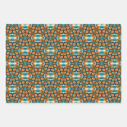 American Tribal Native Seamless Pattern Set Nr. 4 Geschenkpapier Set (Vorderseite)