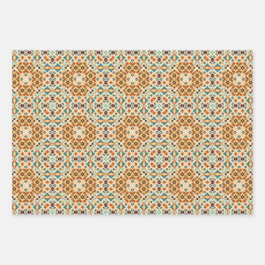American Tribal Native Seamless Pattern Set Nr. 5 Geschenkpapier Set (Vorderseite)