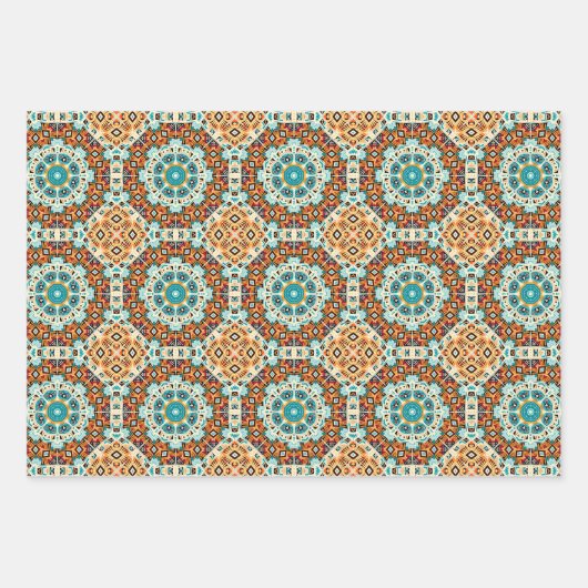 American Tribal Native Seamless Set No6 Geschenkpapier Set (Vorderseite 2)