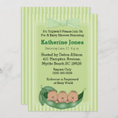 American Triplets Boy Baby Showeinladungen Einladung (Vorne/Hinten)