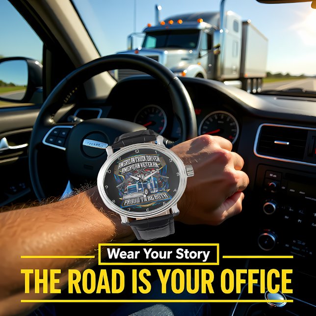 American Truck Driver, Veteran, Proud Armbanduhr (Von Creator hochgeladen)