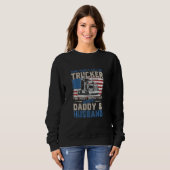 American Trucker Daddy Husband Pater Us Flag 4. Sweatshirt (Vorne ganz)