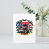 American Trucker Postkarte (Stehend Vorderseite)
