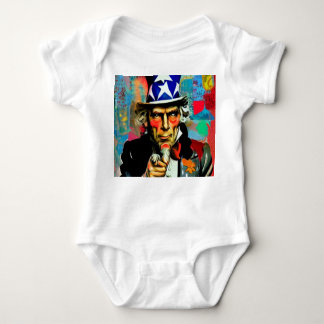 American Uncle Sam Baby Strampler