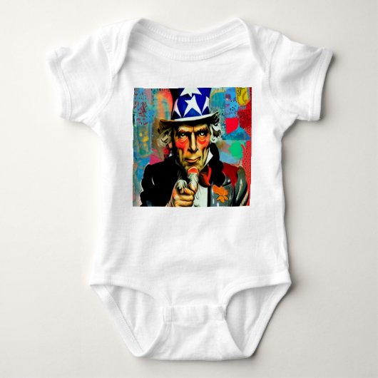 American Uncle Sam Baby Strampler (Vorderseite)