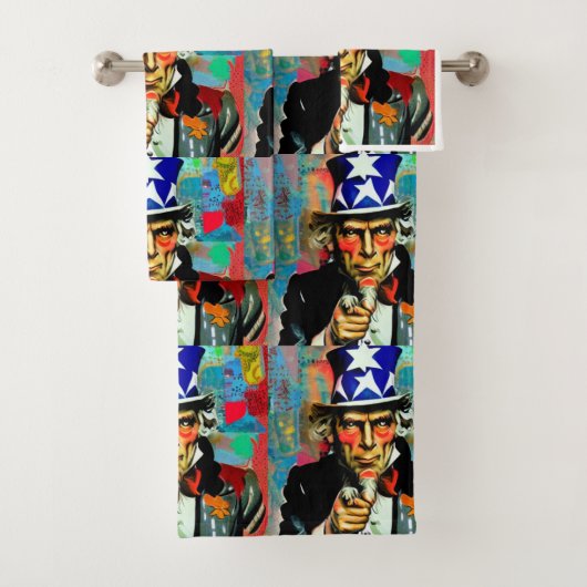 American Uncle Sam Badhandtuch Set (Insitu)