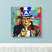 American Uncle Sam Leinwanddruck (Insitu (Holzboden))
